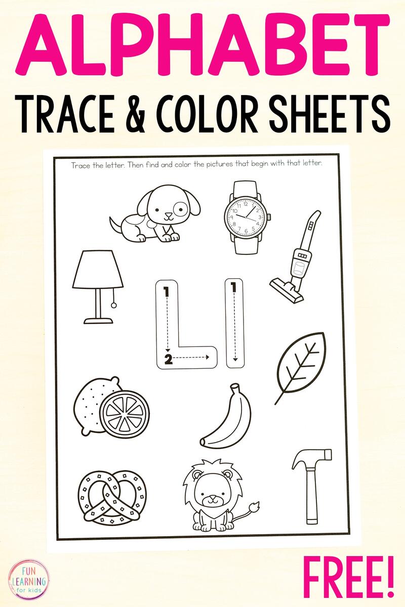 Find And Color The Beginning Letter Sound Alphabet Worksheets