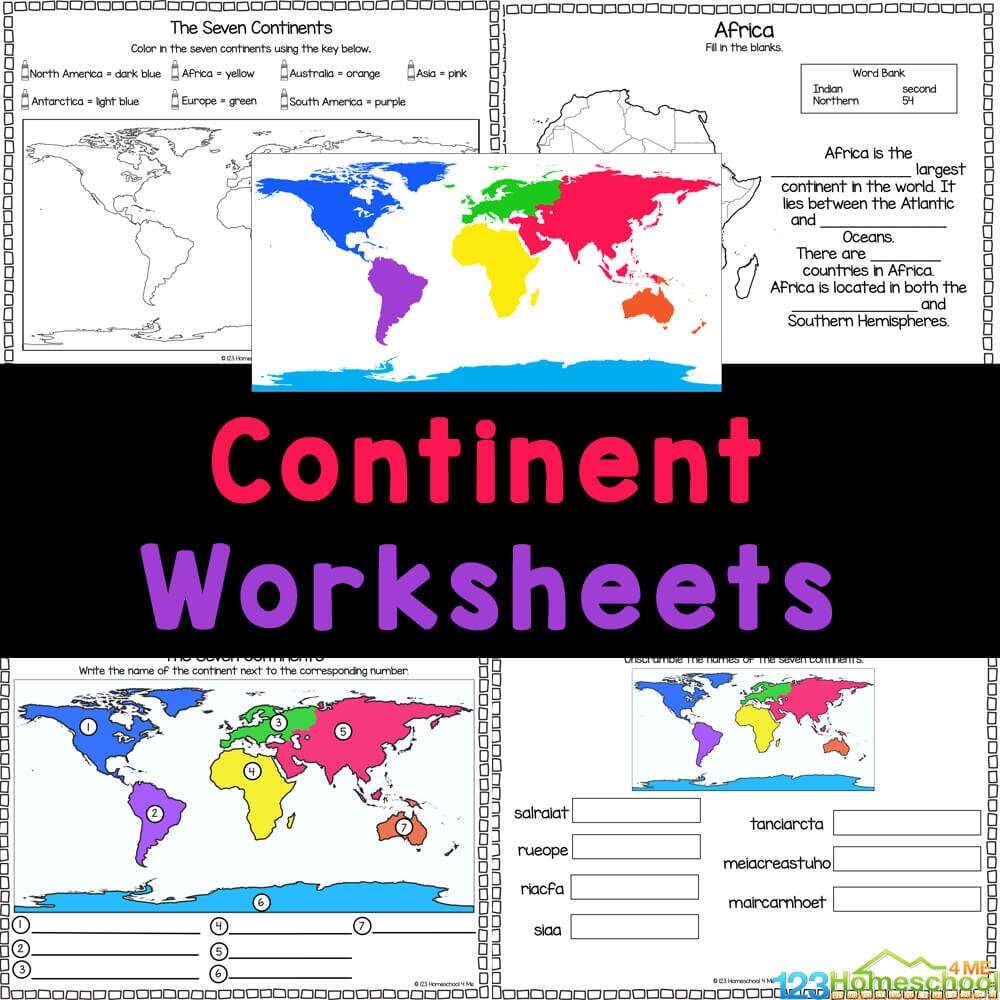 FREE 7 Continents And Oceans Worksheet Free Continent Worksheets For Kids Fun Geography Printables