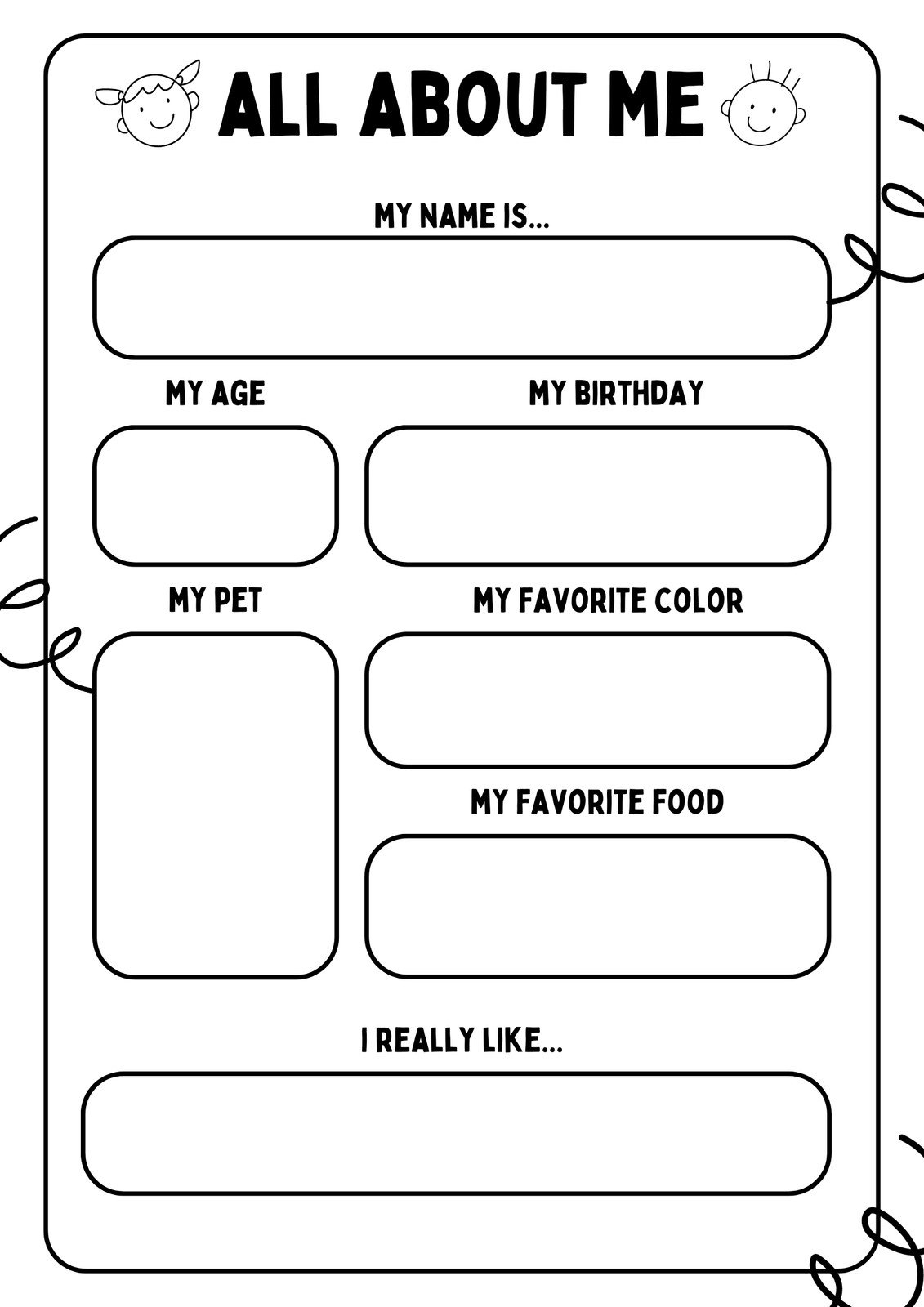 All About Me Worksheet Fall Theme First Day Of School Activity Made By Teachers