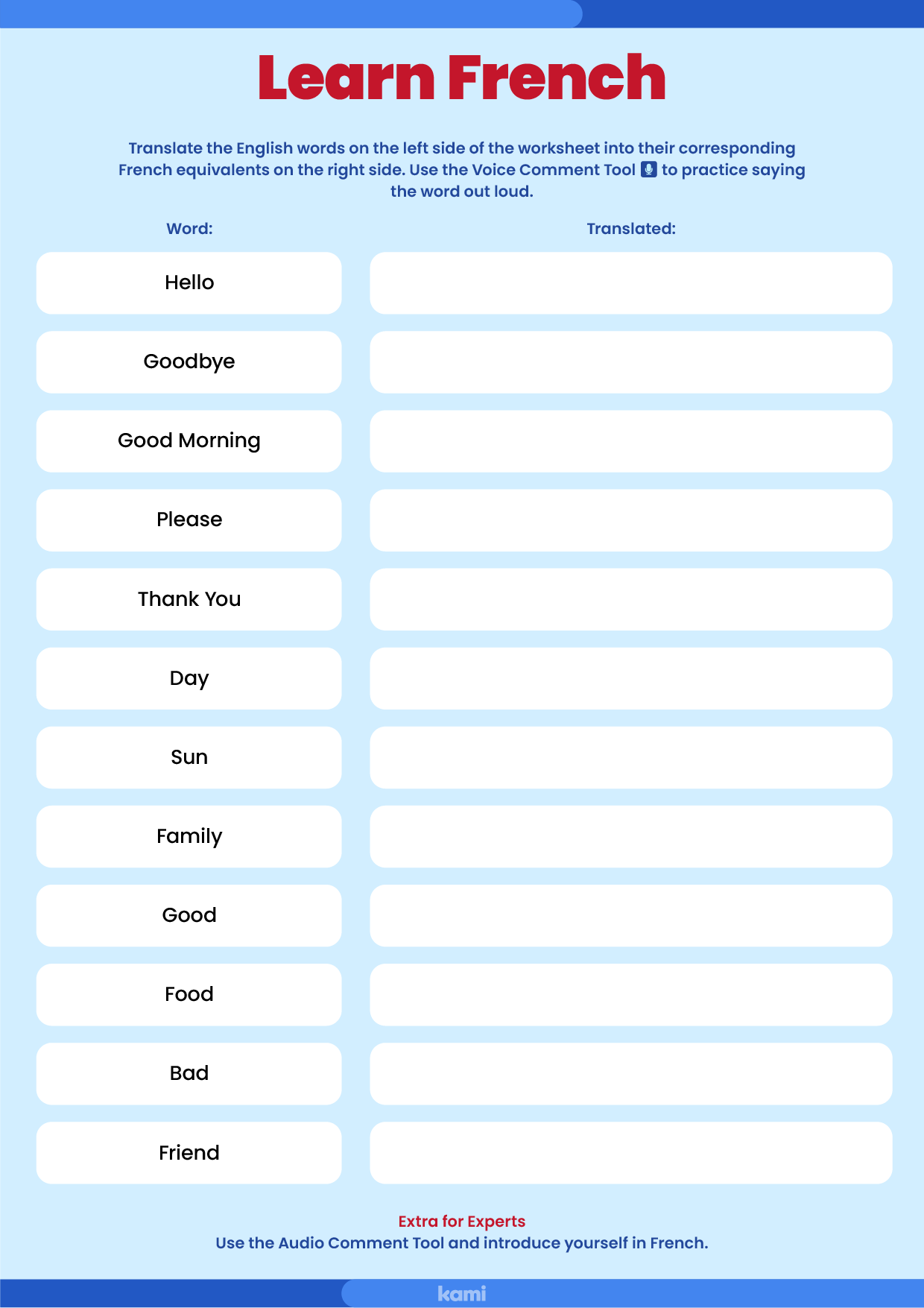 Free Basic French Worksheet Download Free Basic French Worksheet Png Images Free Worksheets On Clipart Library