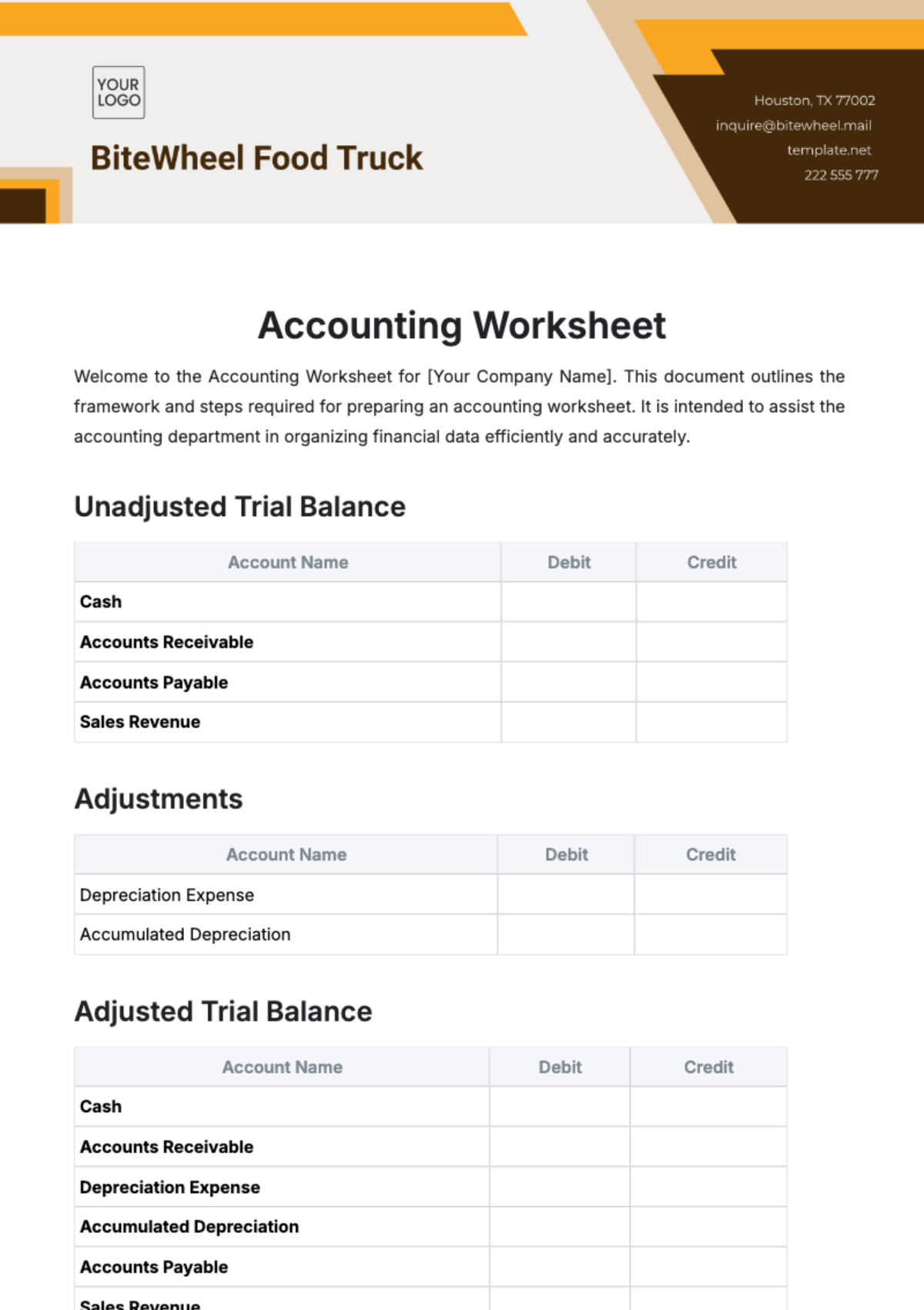 Free Bookkeeping Sheet Templates Editable And Printable