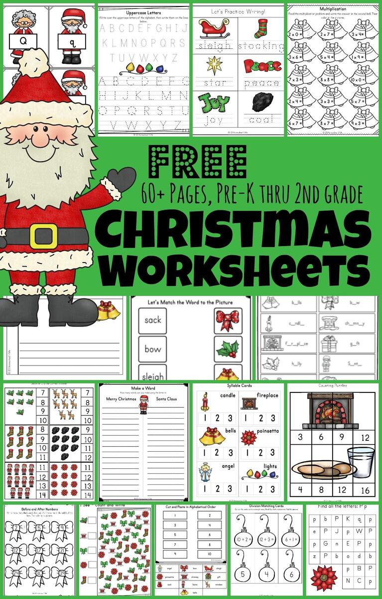 FREE Christmas Worksheets FREE Christmas Worksheets