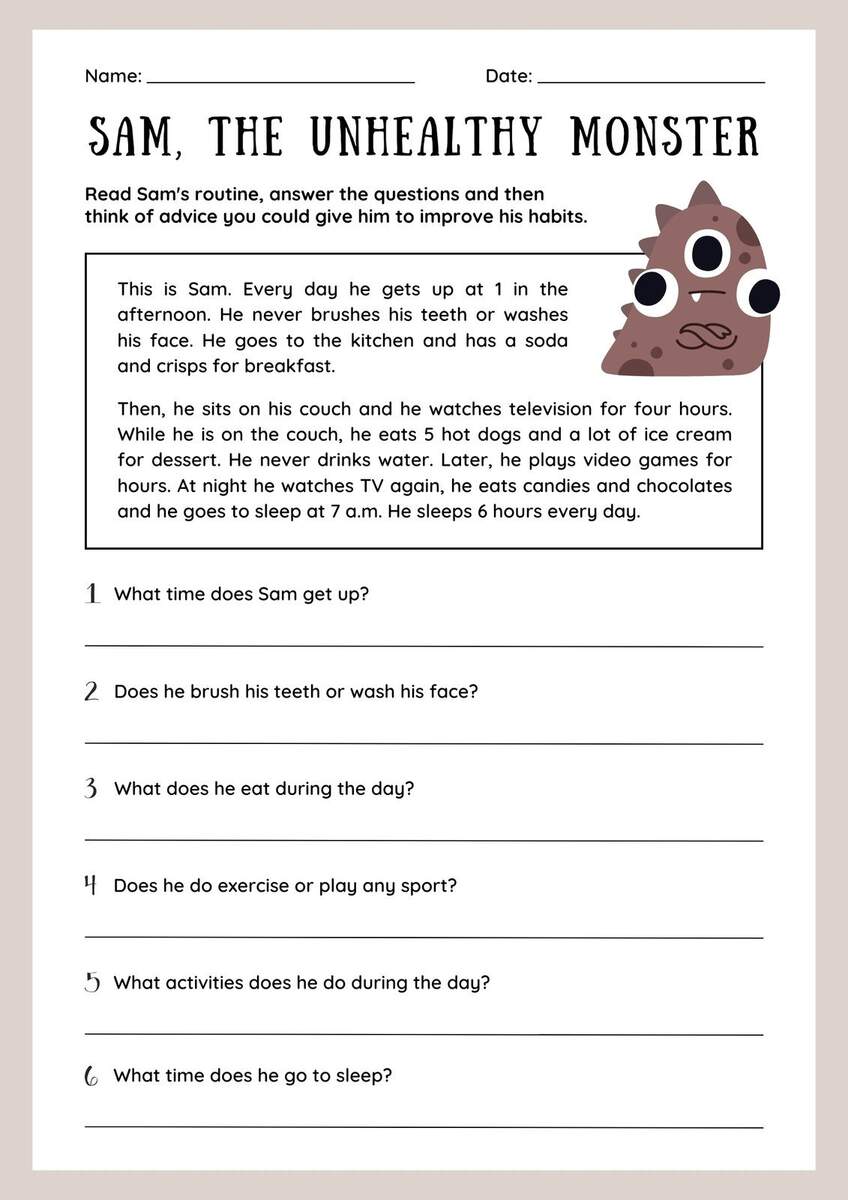 Free Custom And Printable Reading Worksheet Templates Worksheets Library