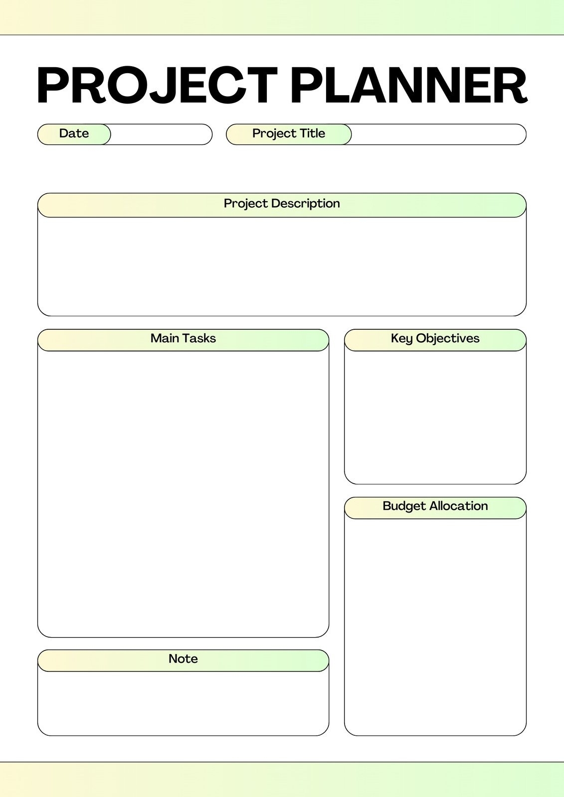 Free Custom Printable Project Schedule Planner Templates Canva