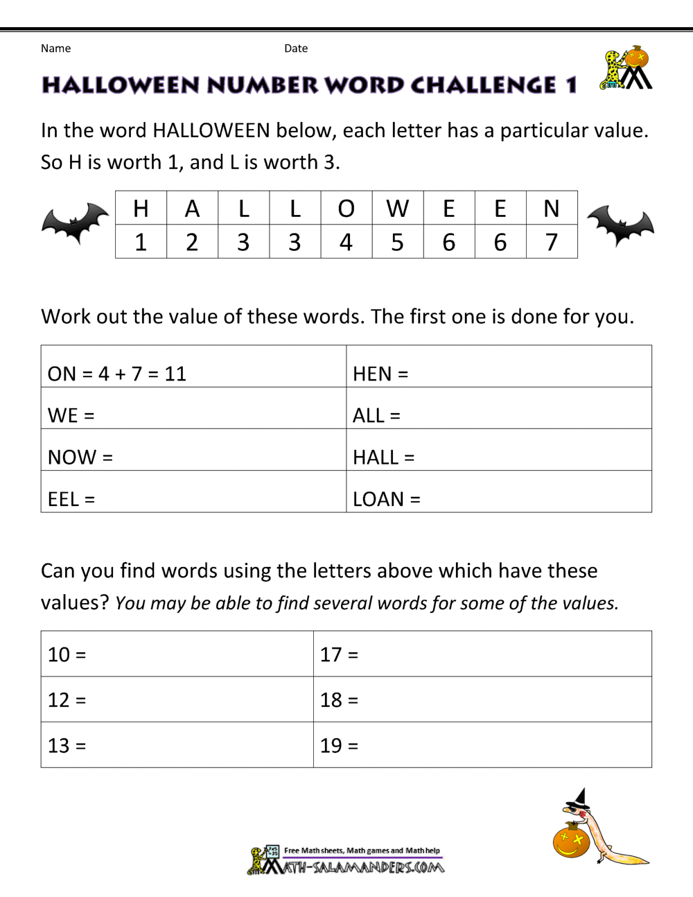 Free Halloween Math Worksheets Halloween Worksheets Get Our Free Bundle