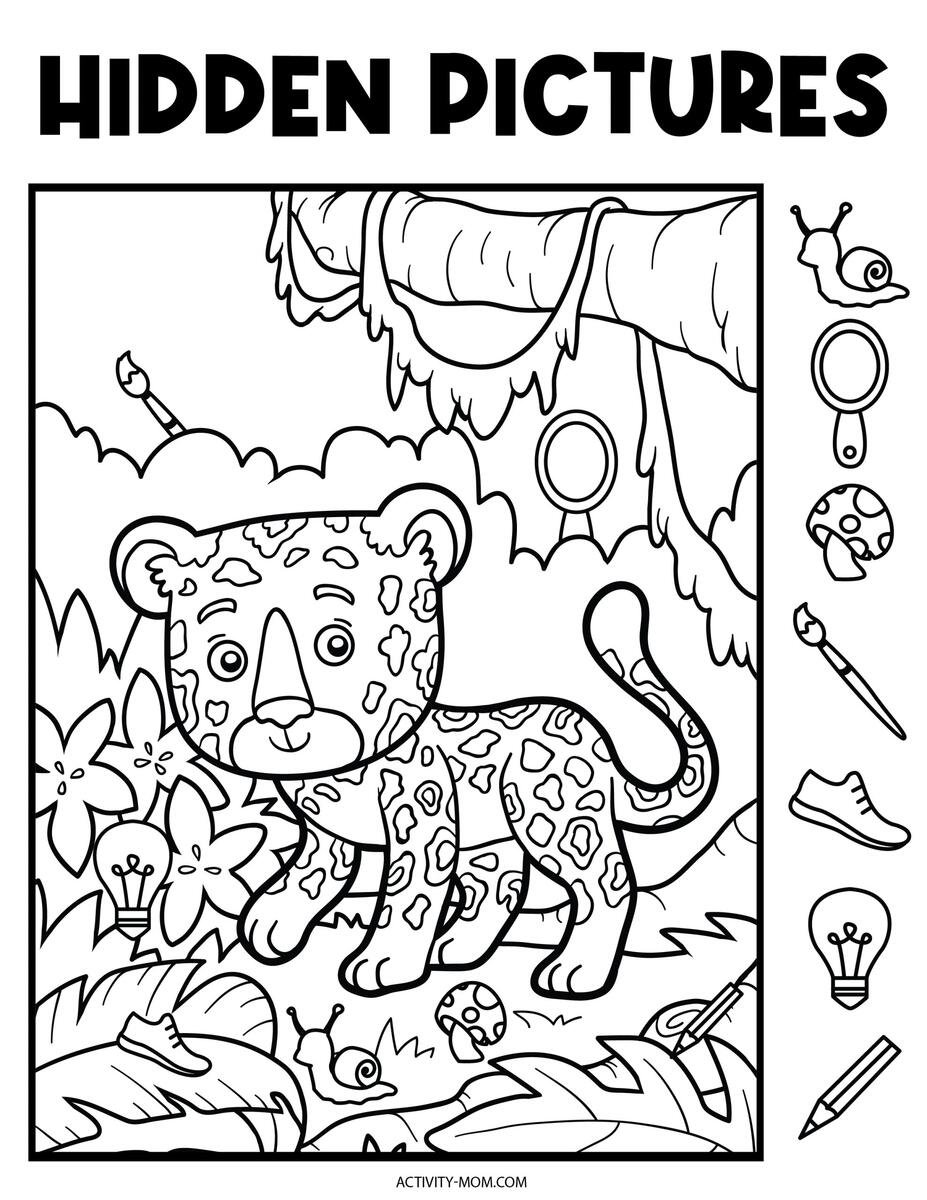 FREE Farm Hidden Pictures Printable Worksheets For Kids