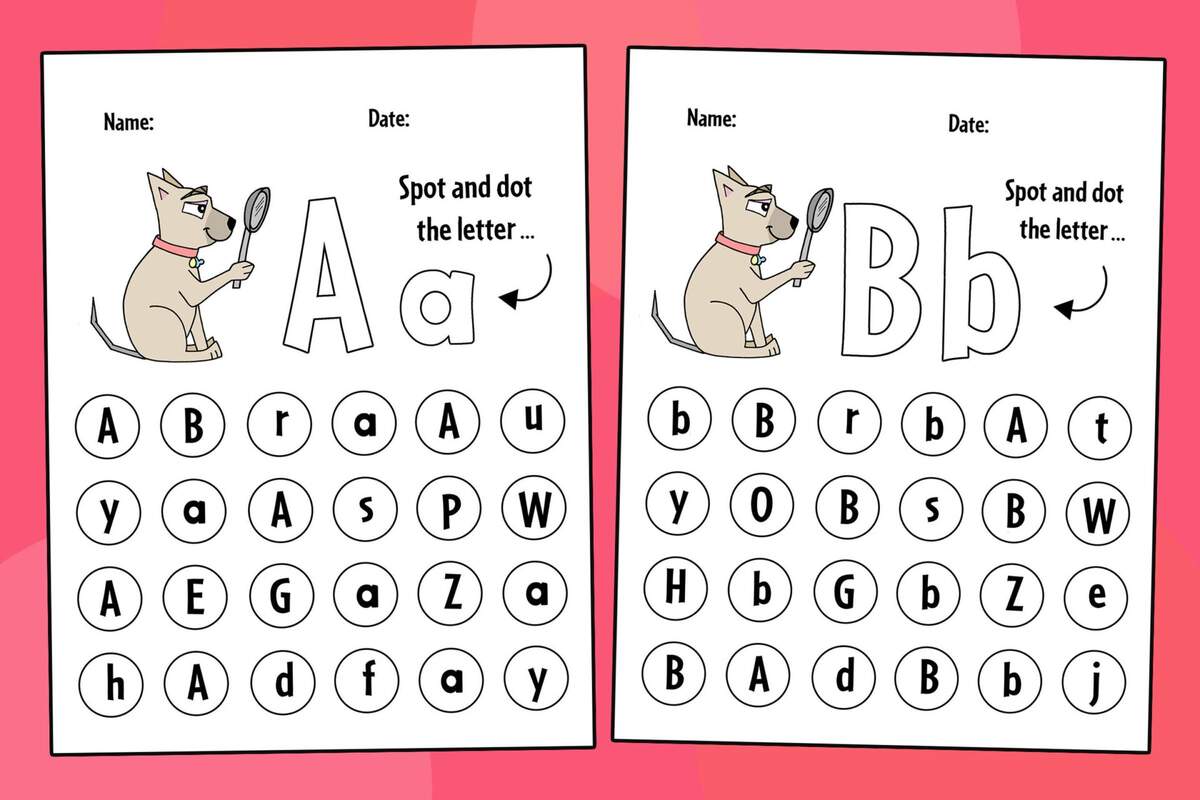 Free Letter Recognition Worksheets For Preschool The Hollydog Blog