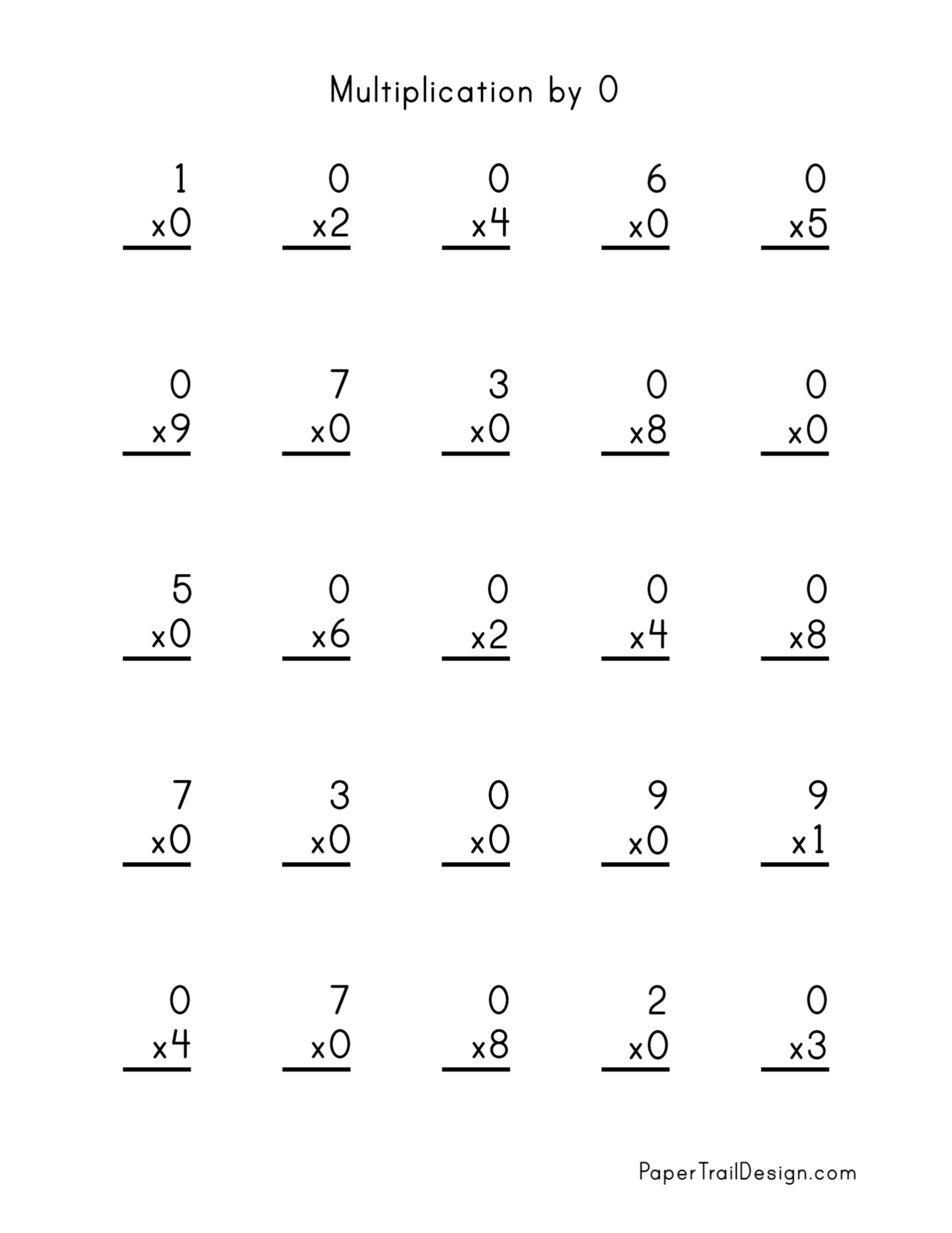 Multiplication To 5x5 Worksheets For 2nd Grade
