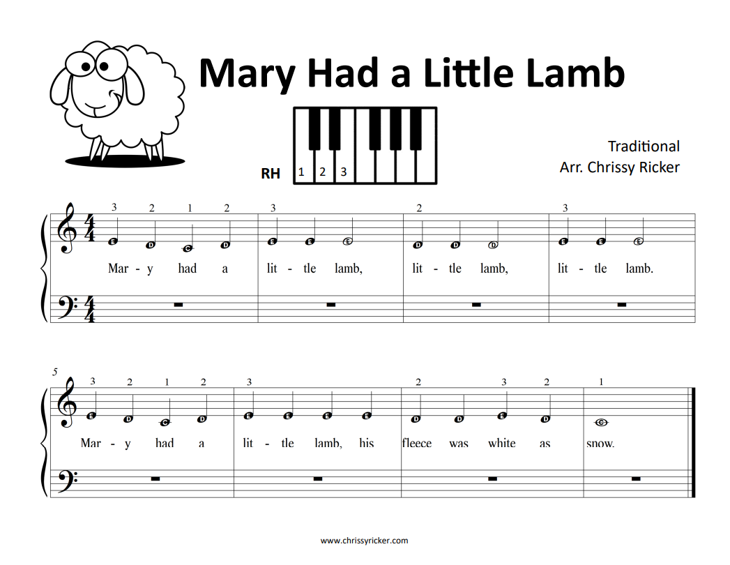 Free Pre Reading Piano Music Chrissy Ricker