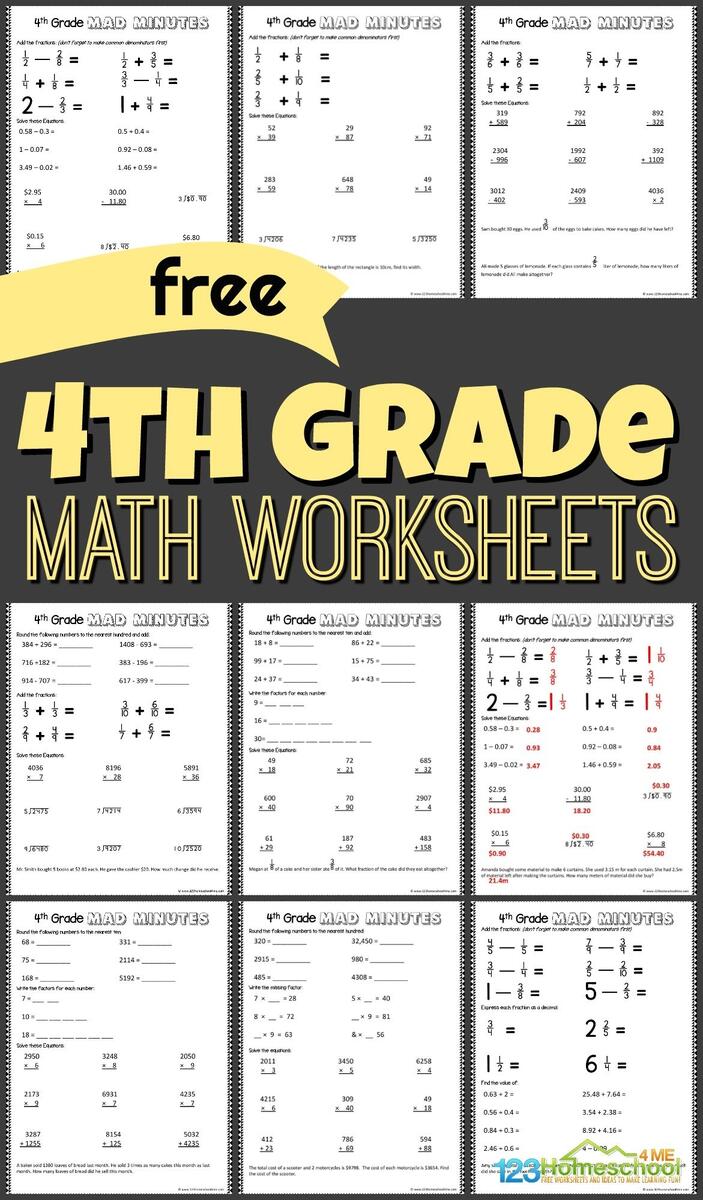 Math Worksheets For Kindergarten 1st 2nd 3rd 4th Grade Rocket Math