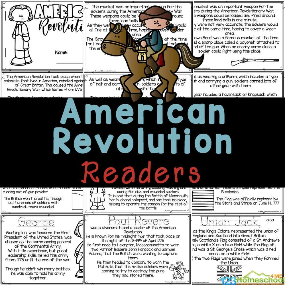 FREE Printable American Revolutionary War For Kids Reader The American Revolution Reading Activity And Worksheets Etsy