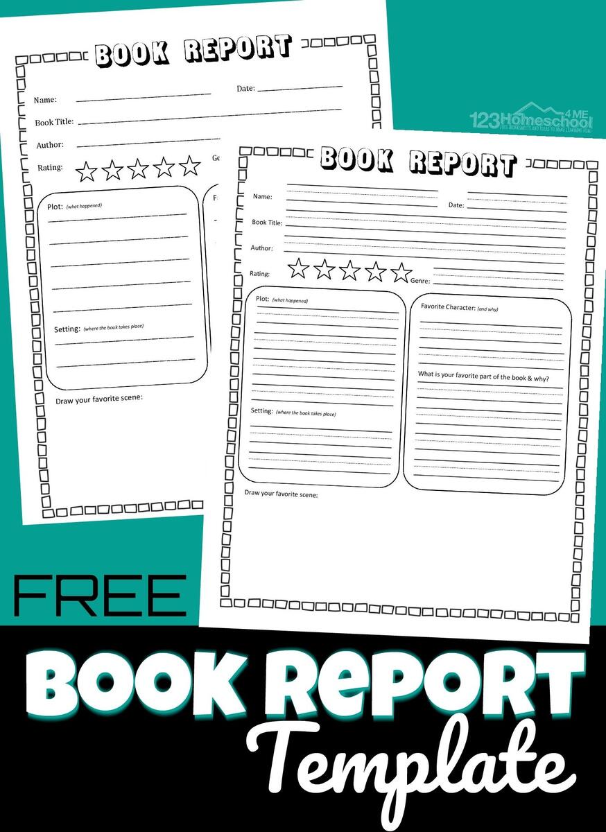 FREE Printable Book Report Template