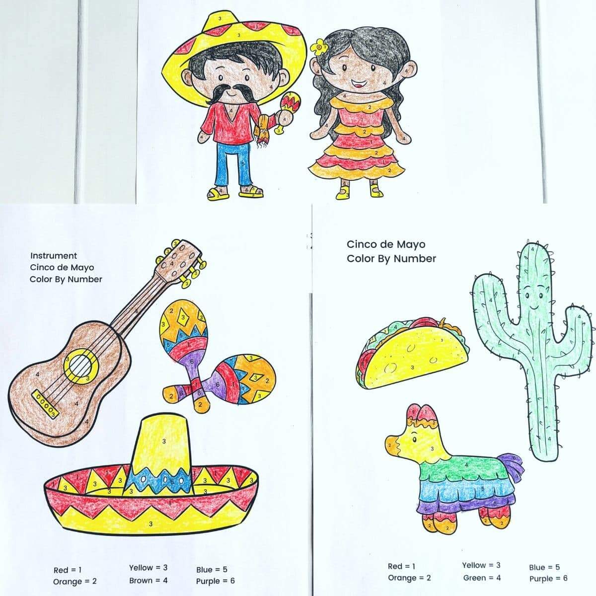 Free Printable Cinco De Mayo Color By Number Pages Simply Full Of Delight