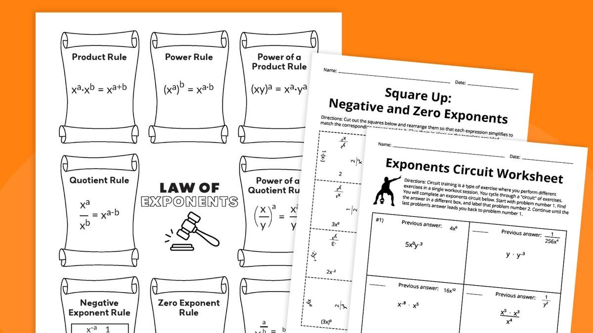 Free Printable Exponents Worksheet Bundle We Are Teachers
