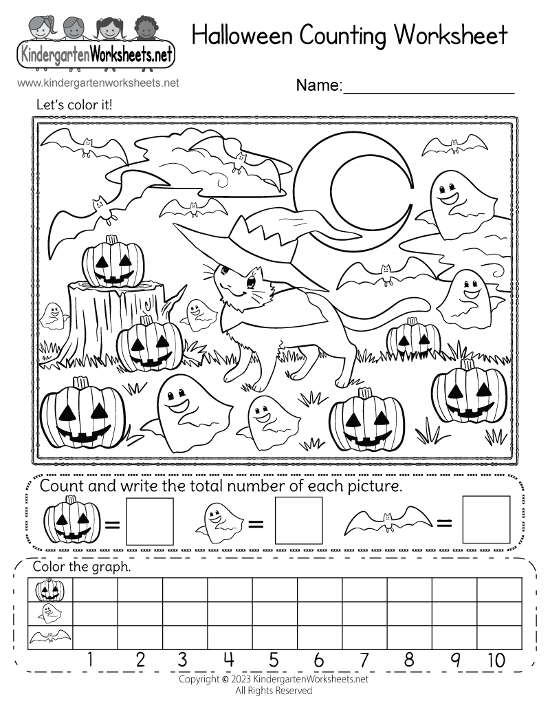 Free Printable Halloween Counting Worksheet Worksheets Library