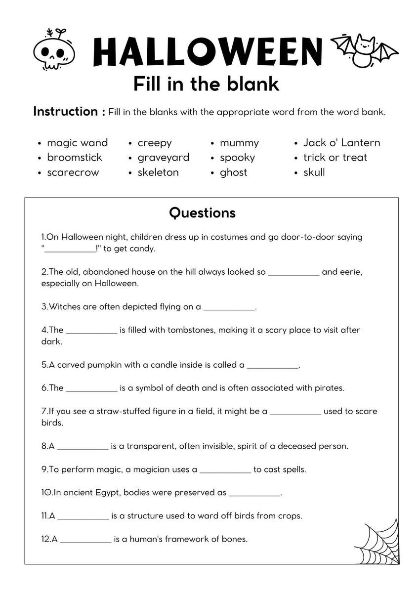 Free Printable Halloween Worksheet Templates To Edit Canva