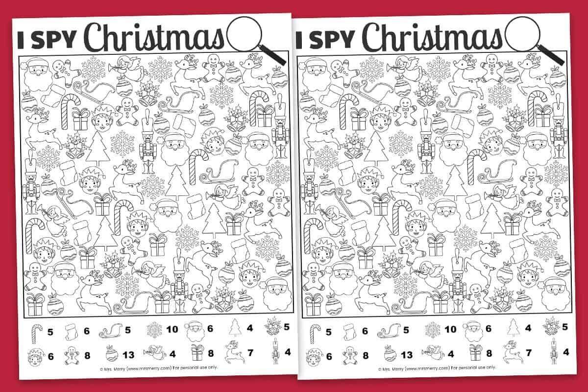 Holiday Look Find Find The Hidden Christmas Objects Printable Hand Lettered Printables