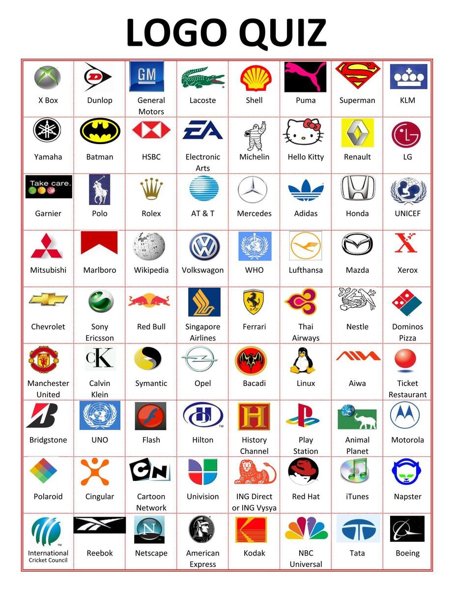 Free Printable Logo Quiz Questions And Answers Download Free Printable Logo Quiz Questions And Answers Png Images Free Worksheets On Clipart Library