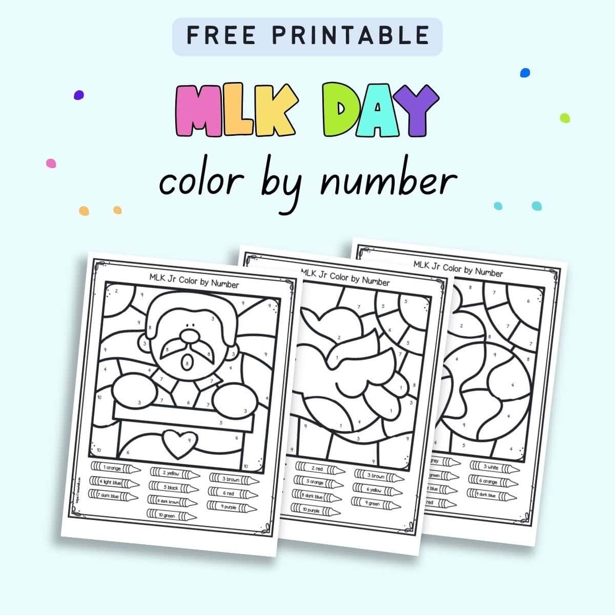 Martin Luther King Jr FREE Printable Word Search Worksheet