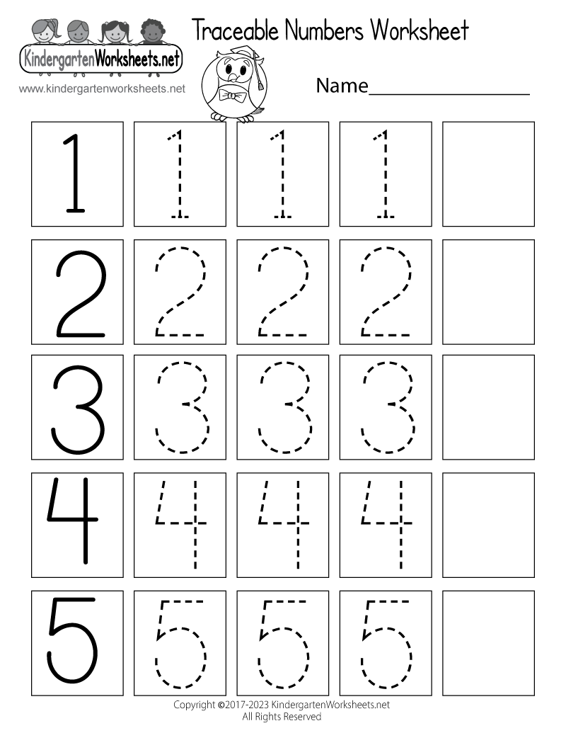 FREE Number 1 Worksheets For Preschool Tracing Counting Exercises