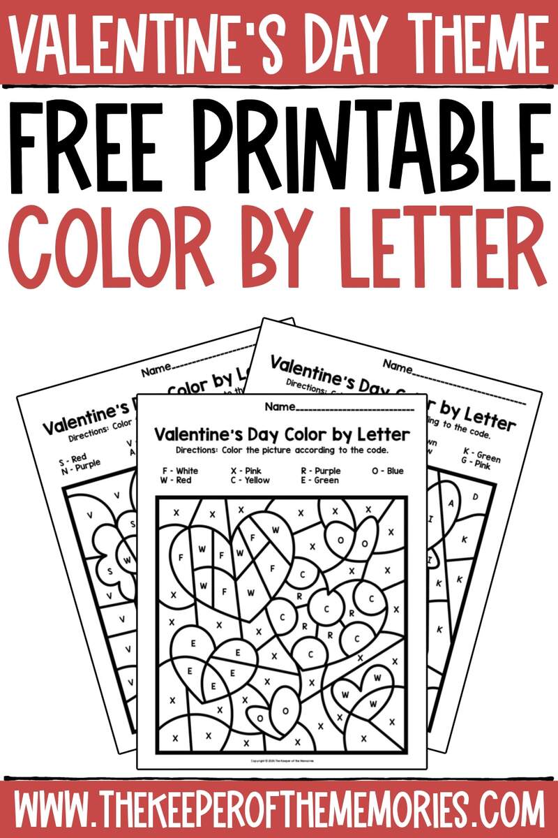 Valentine S Day Find And Color The Letter