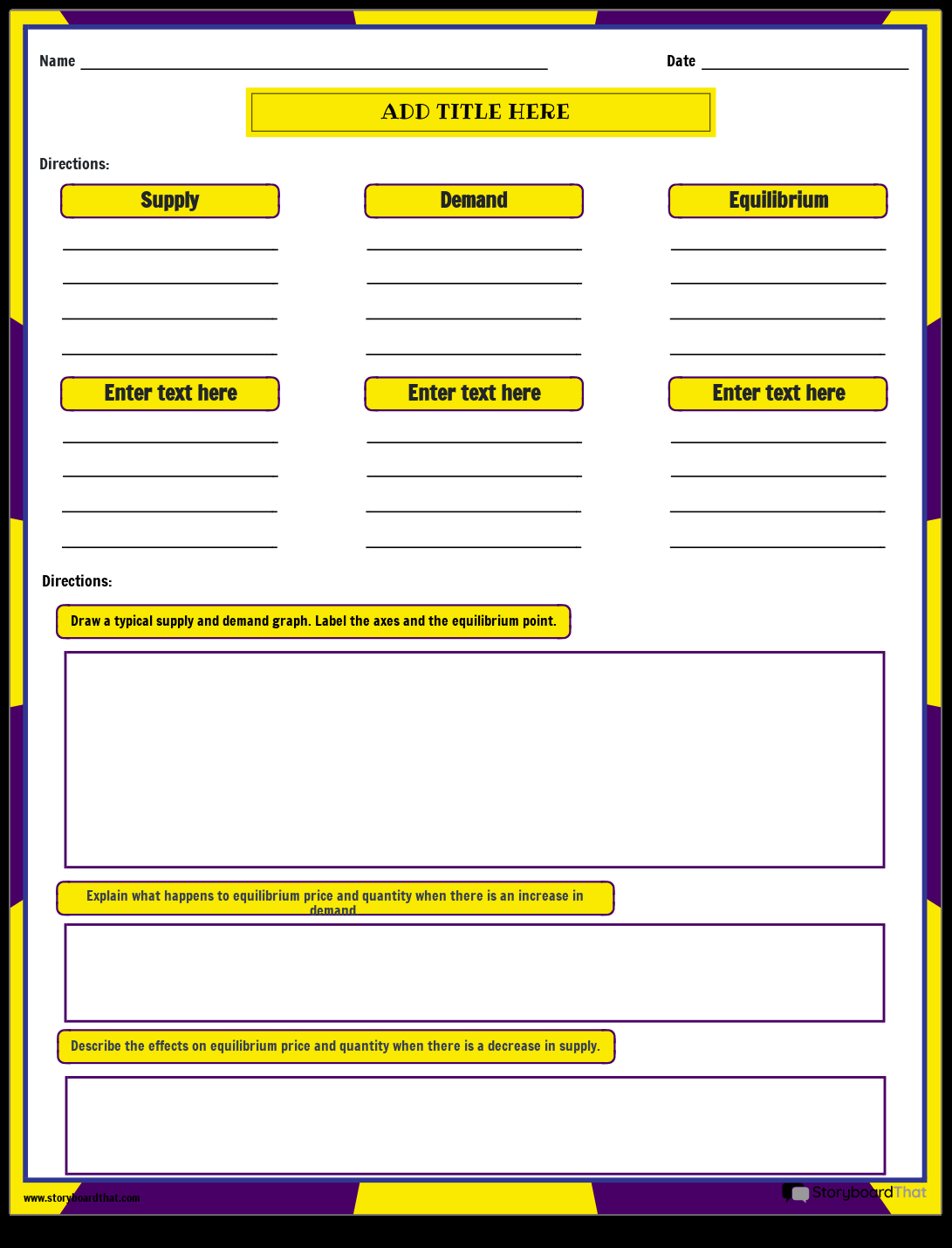 Free Supply And Demand Worksheets Practice And Activities