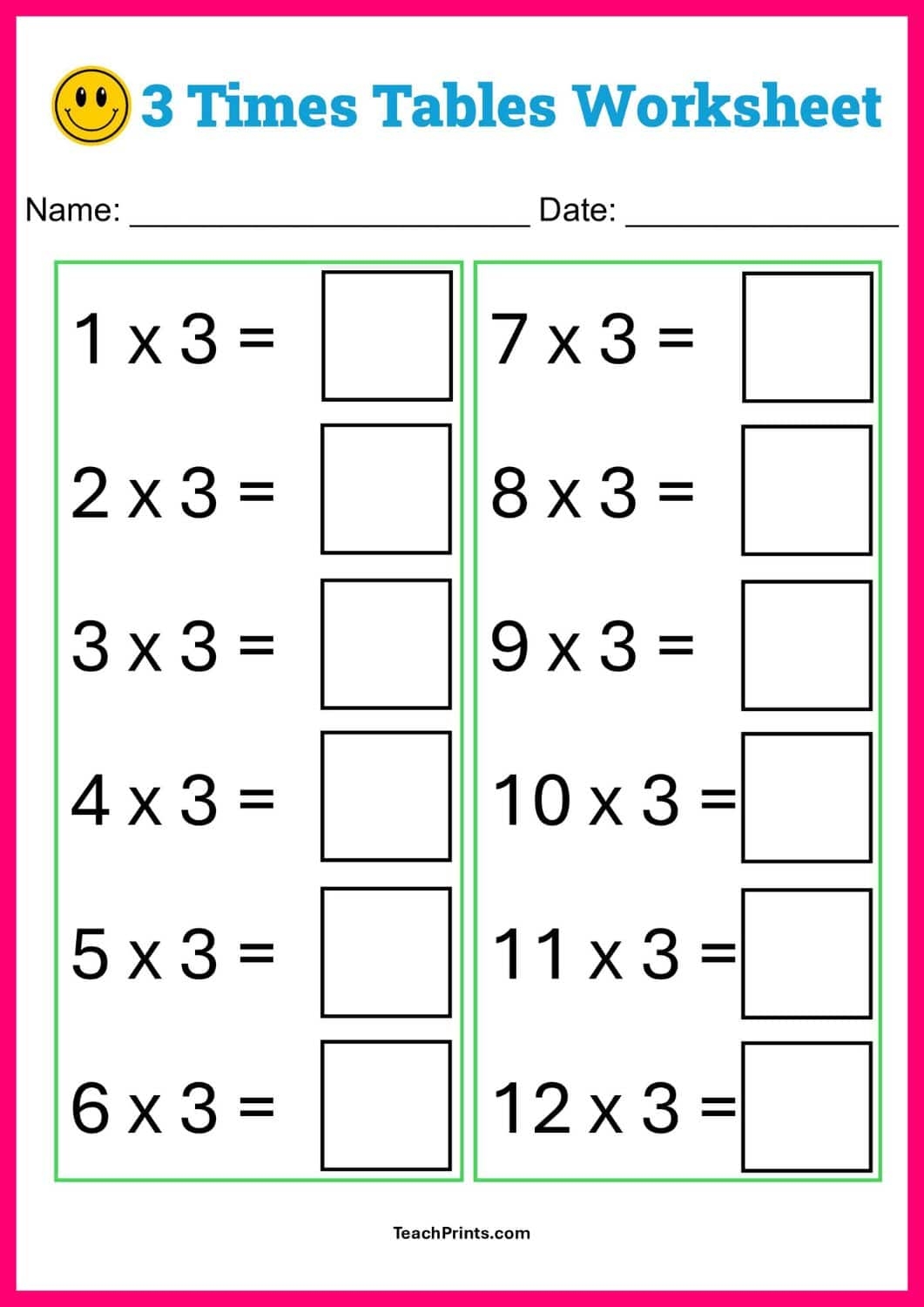 3 Times Table