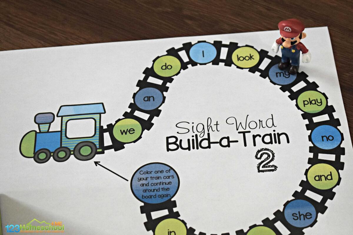 FREE Train Sight Words Game