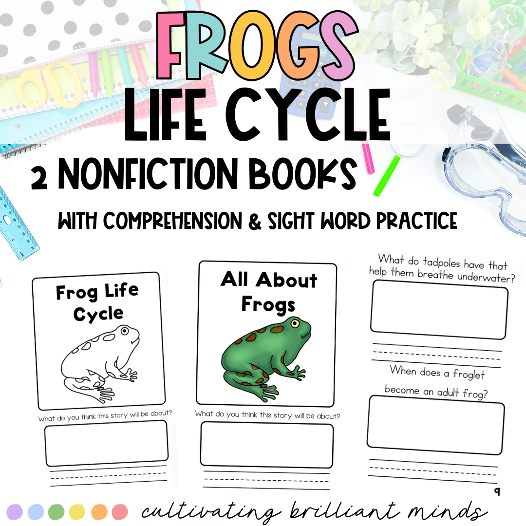 Frog Science ELA Research Project Nonfiction Unit Life Cycle Spring Classful