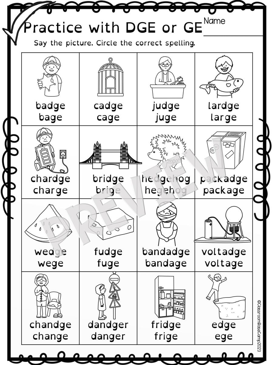 Ge Dge Worksheet