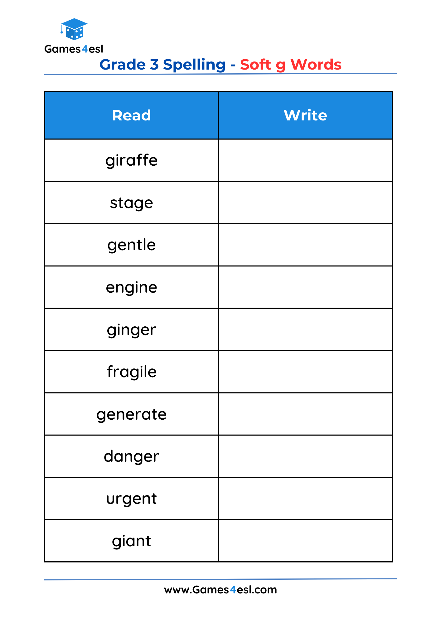 Grade 3 Spelling Words Worksheets Games4esl Free Spelling Worksheets Superstar Worksheets