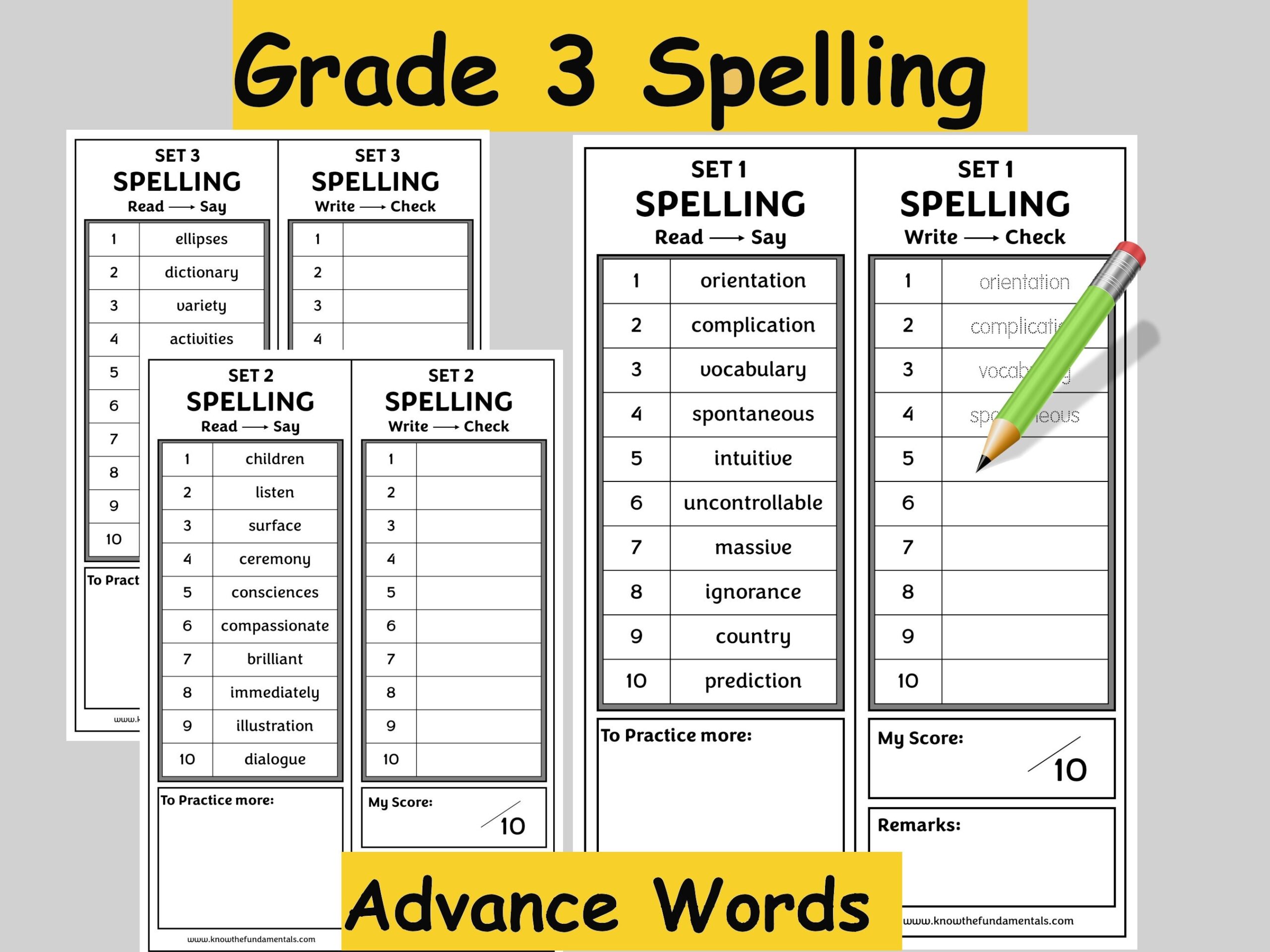 Grade 3 Spelling Words Year 3 English Worksheet 3rd Grade Morning Work Homeschool Curriculum Printable Sight Words Included Etsy Grade 3 Spelling Words Year 3 English Worksheet 3rd Grade Morning Work Homeschool Curriculum Printable Sight Words Included Etsy