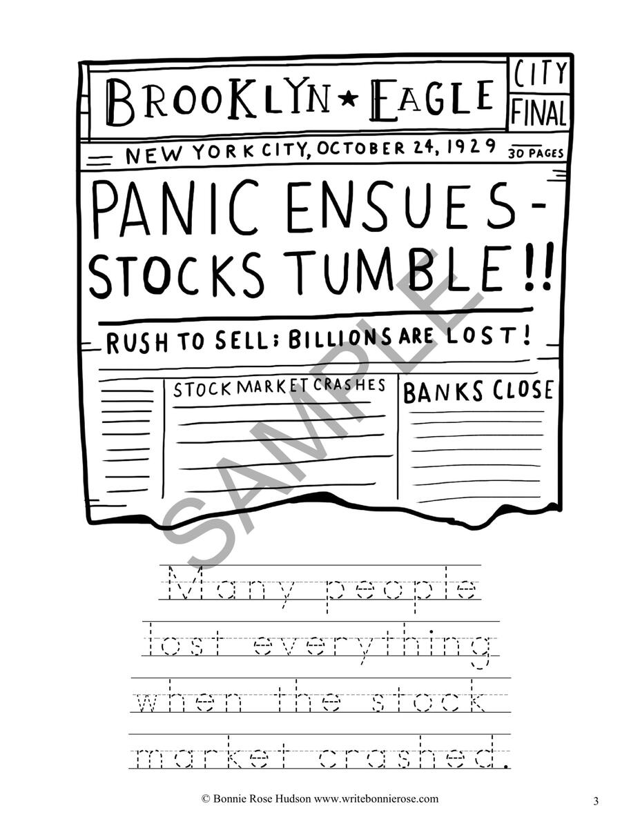 Great Depression Coloring Book Level B Made By Teachers