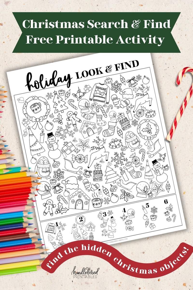 Christmas Hidden Picture Printables Mamas Learning Corner