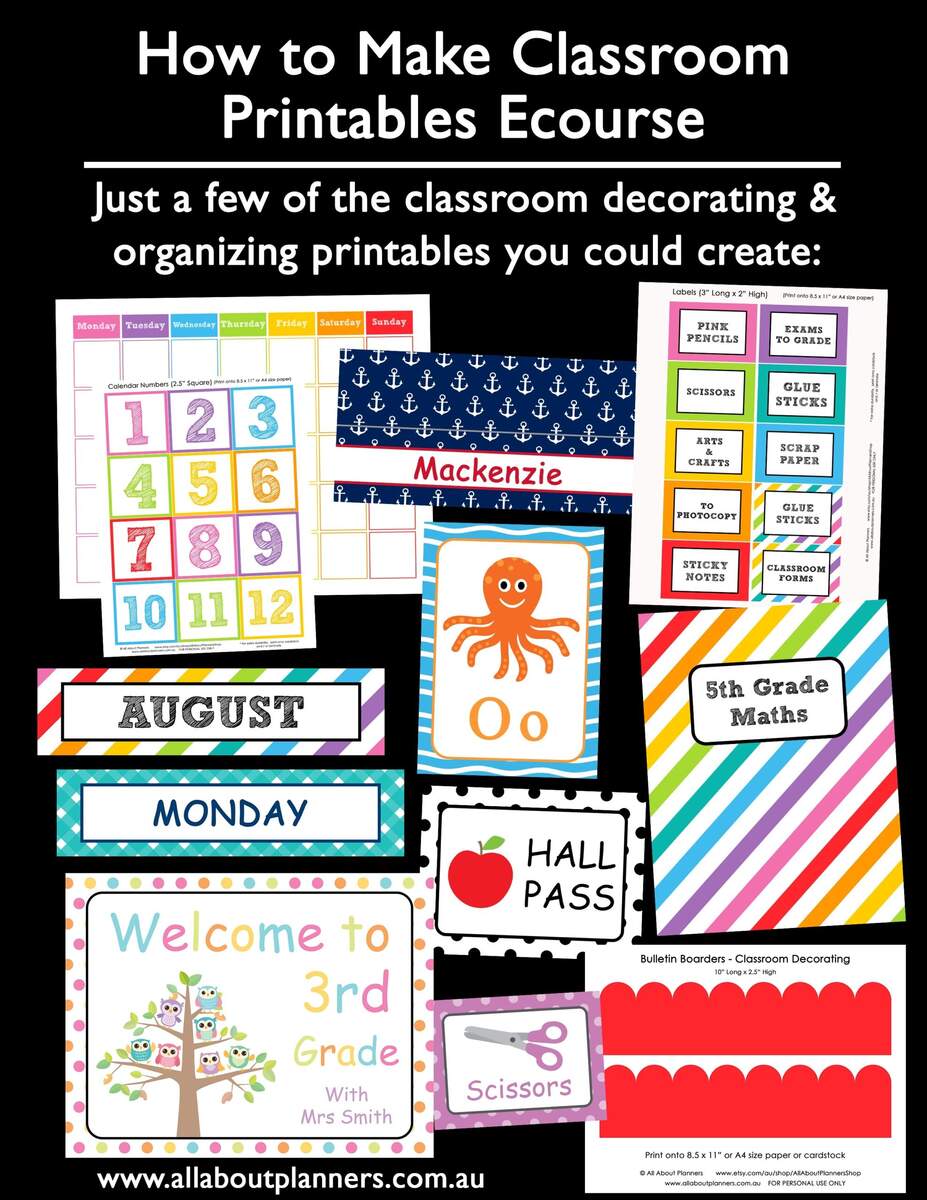 How To Make Classroom Printables Build A Bigger Online Business