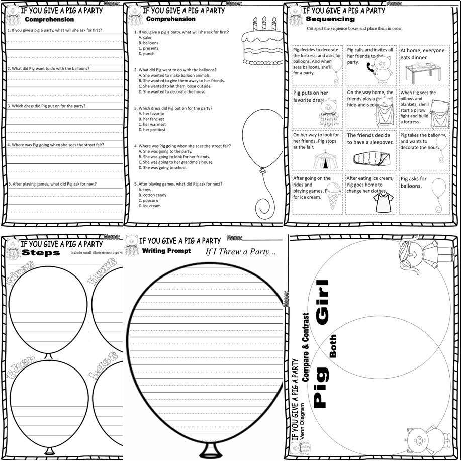 If You Give A Pig A Party Read Aloud Book Study Companion Reading Comprehension Worksheets Made By Teachers If You Give A Pig A Party Read Aloud Book Study Companion Reading Comprehension Worksheets Made By Teachers
