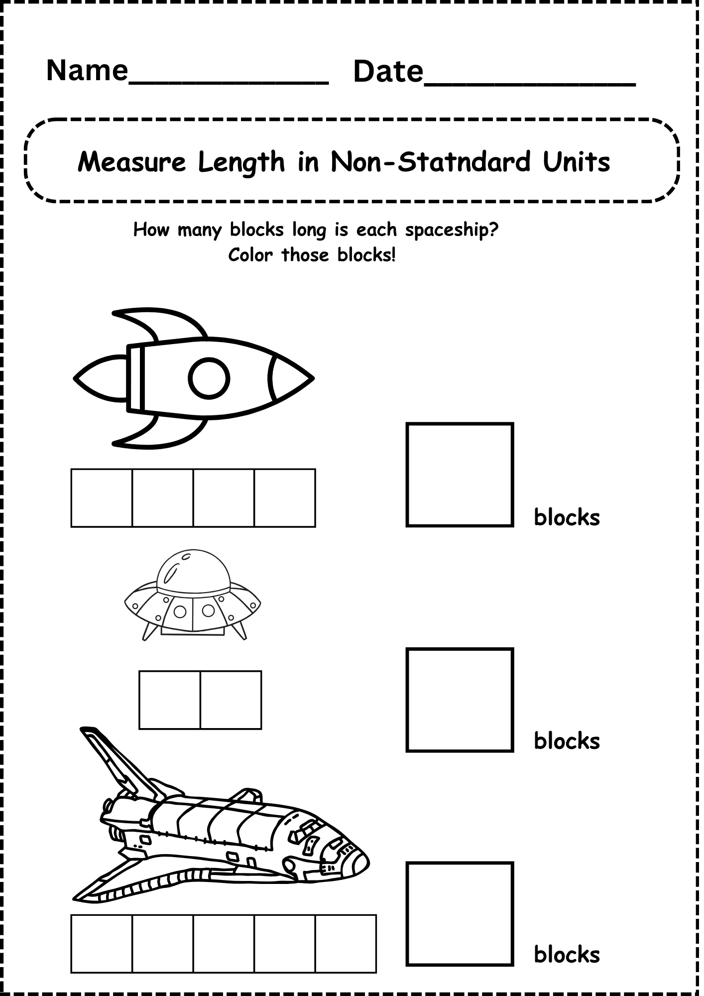 FREE Printable Measurement Kindergarten Worksheets