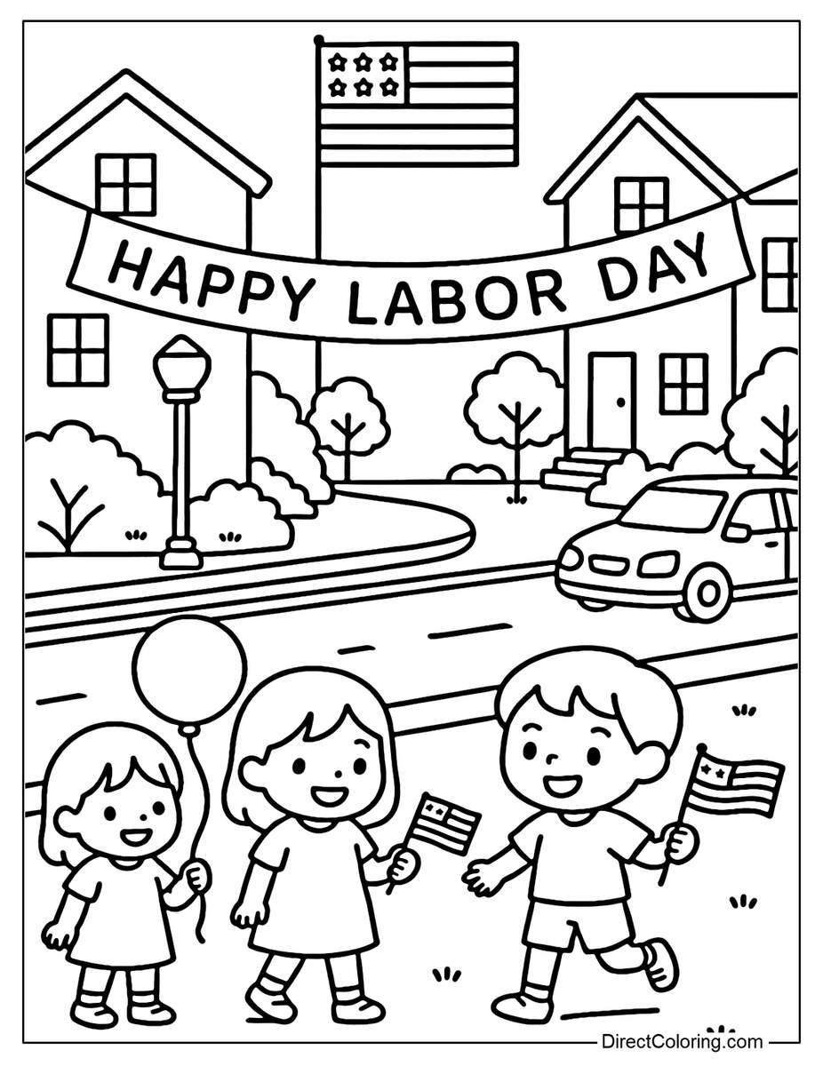 Labor Day Coloring Pages Free PDF To Download And Print