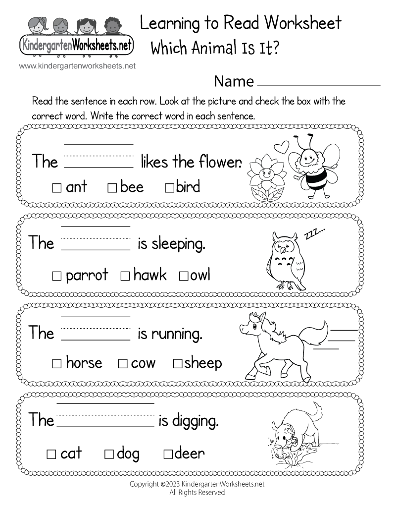 A Or An Free Worksheet For Kindergarten