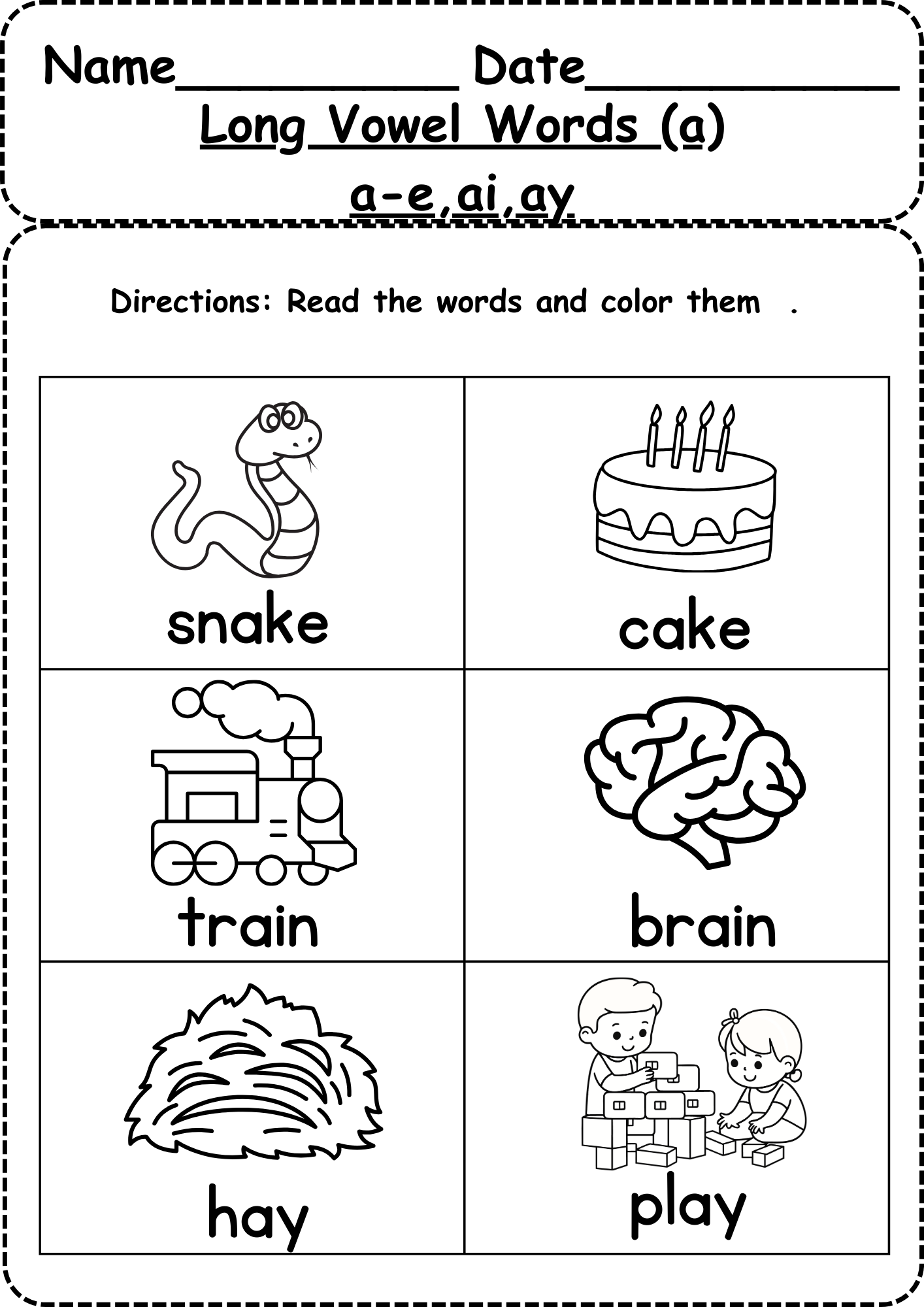 Short Or Long Vowel Worksheet For 1st Grade Free Printable