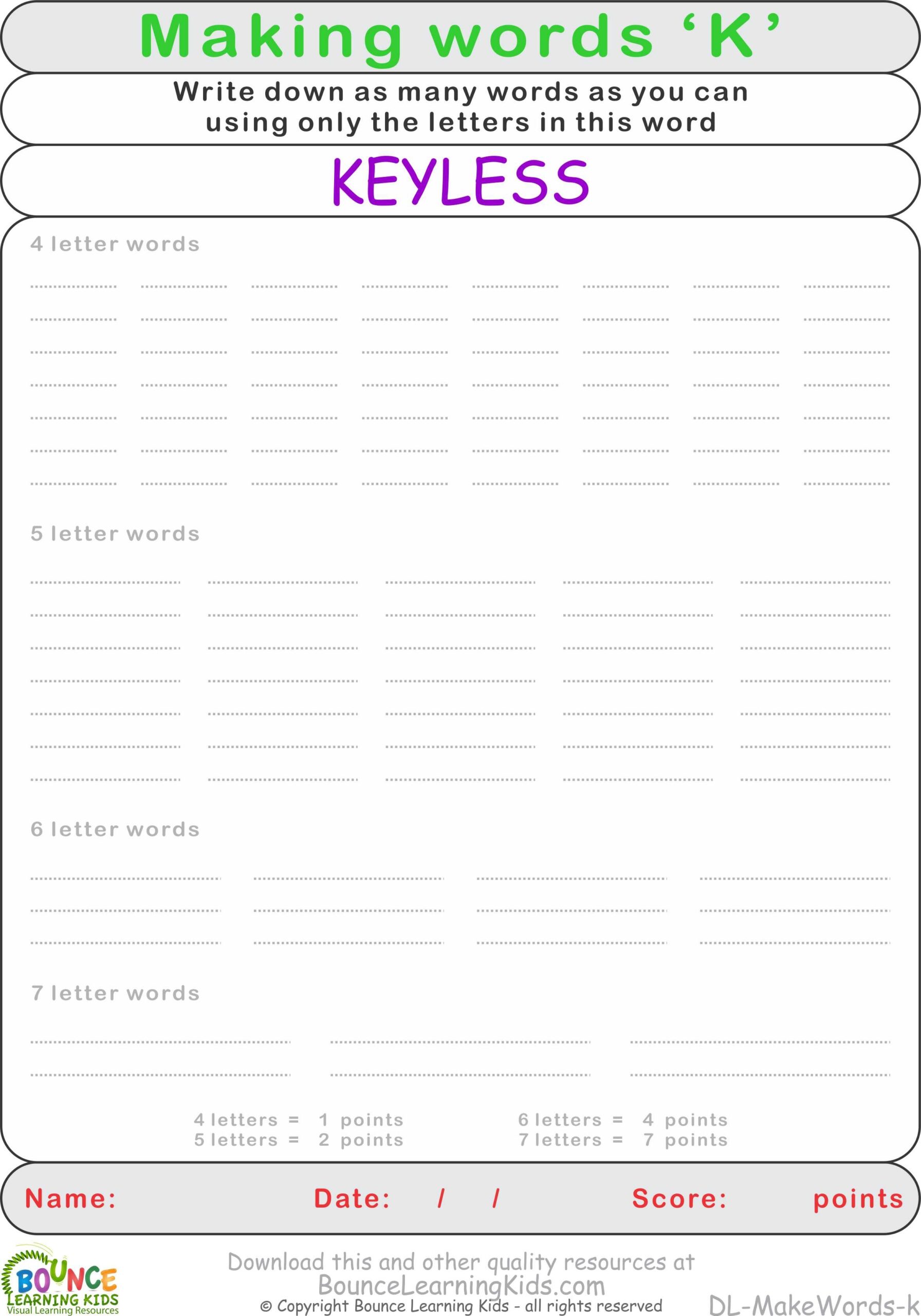 Groundhog Day Making Words Free Printable