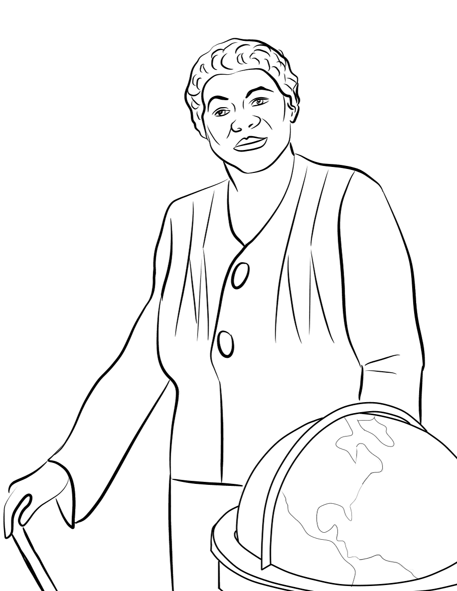 Mary McLeod Bethune Coloring Page Free Printable