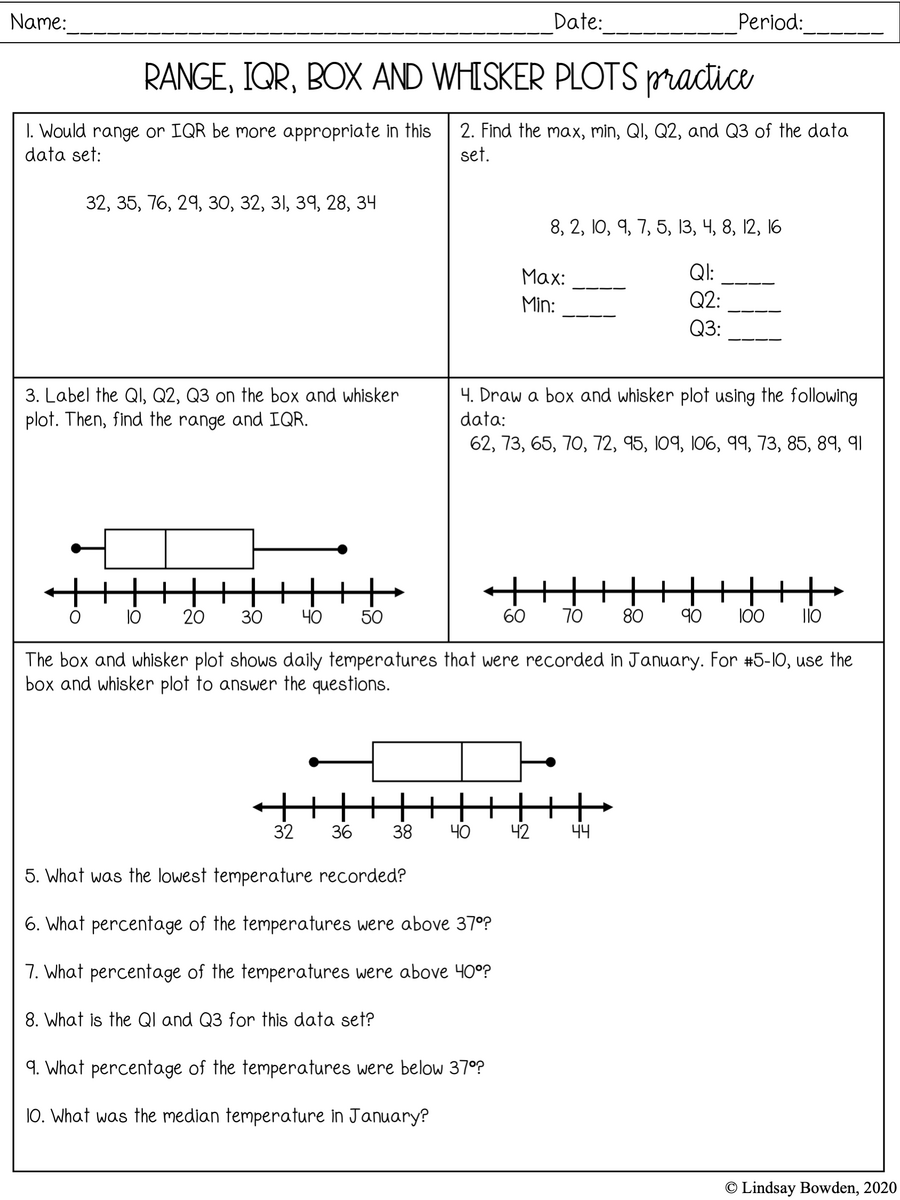 Mastering Box And Whisker Plots A Comprehensive Worksheet Guide