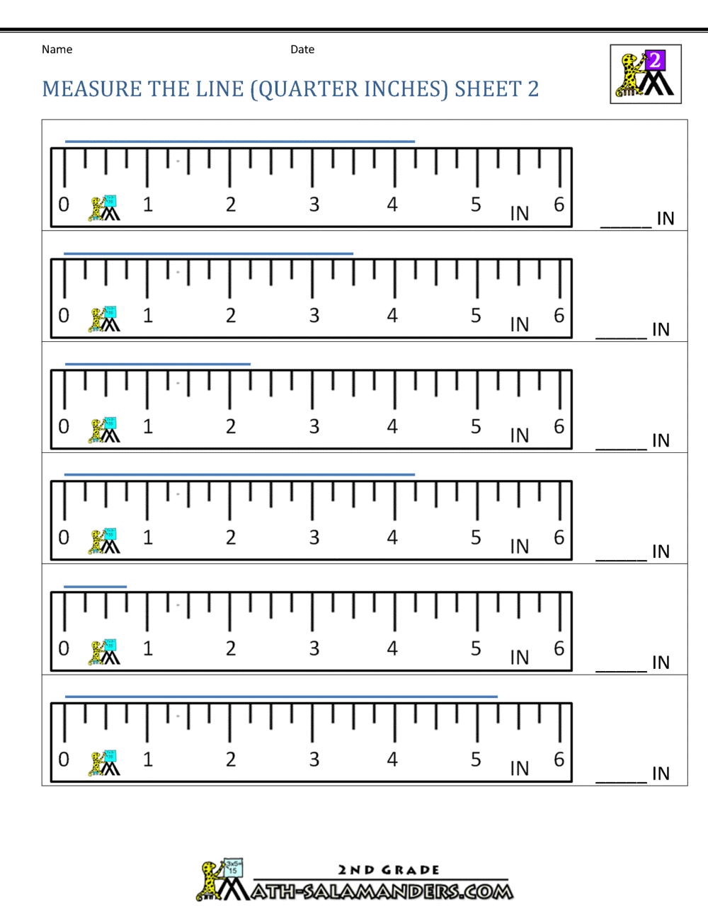 2nd Grade Measurement Worksheets