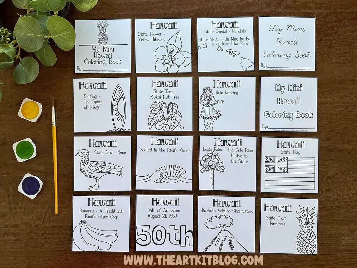 Mini Hawaii Coloring Pages FREE Printables The Art Kit