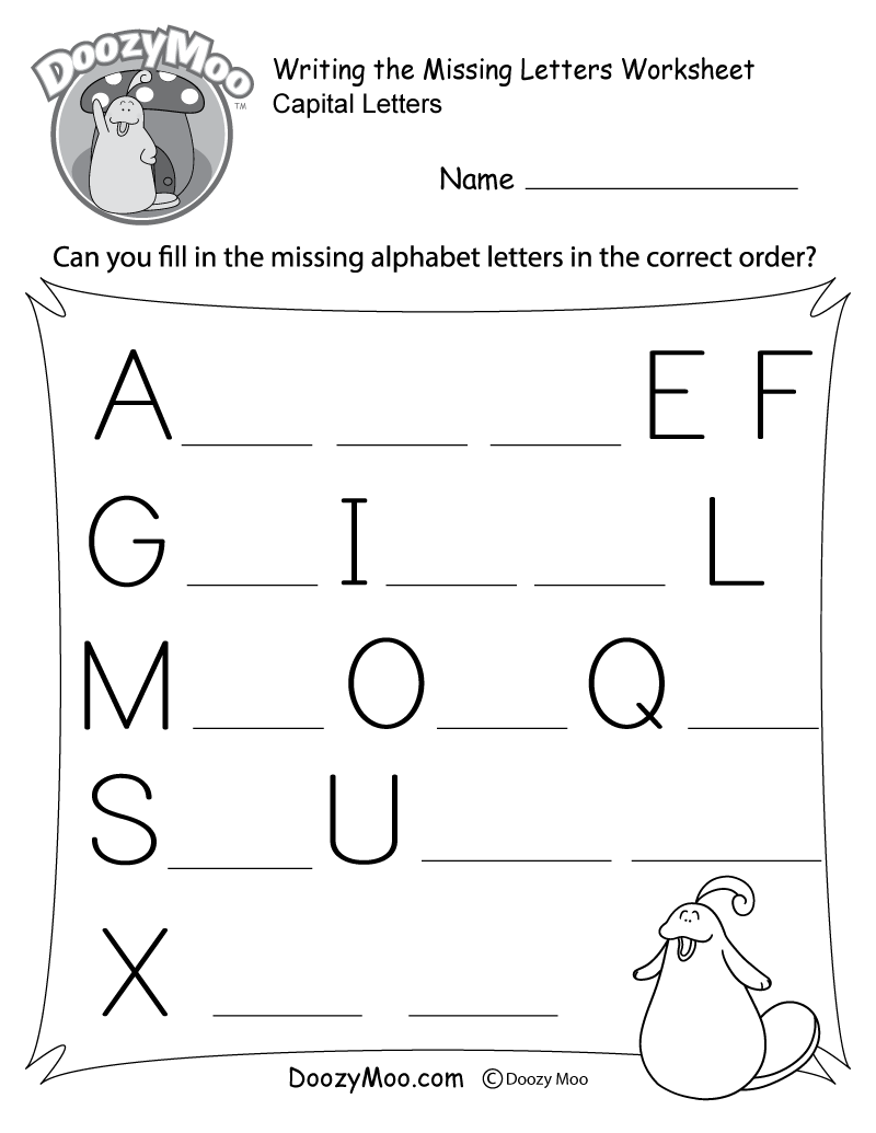 Missing Letter Worksheets Free Printables Doozy Moo Printable Worksheets For Seniors Etsy