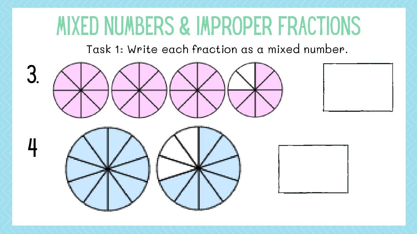 Mixed Numbers Improper Fractions By Mrs McL Teaches TPT