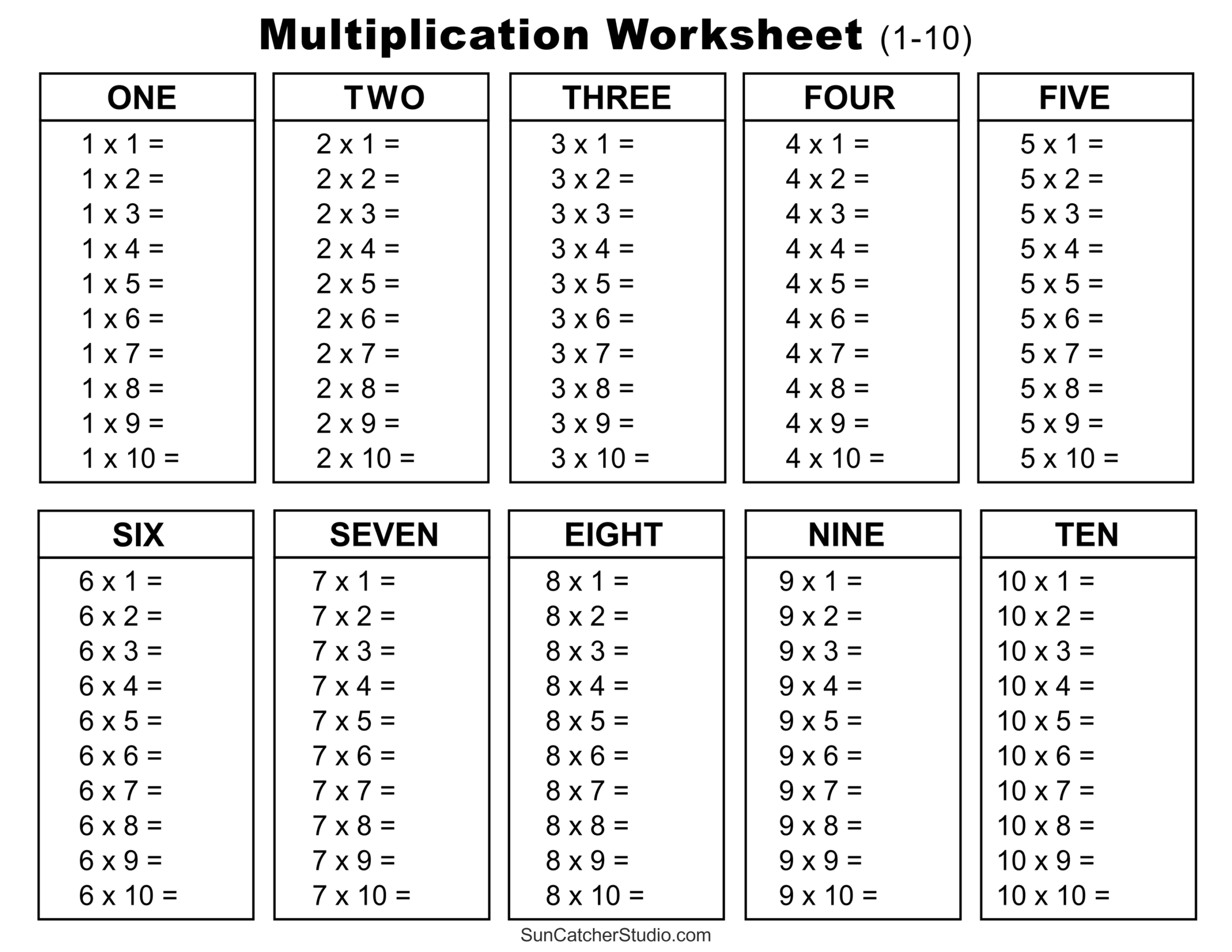 Multiplication Worksheets K12 Math Worksheets
