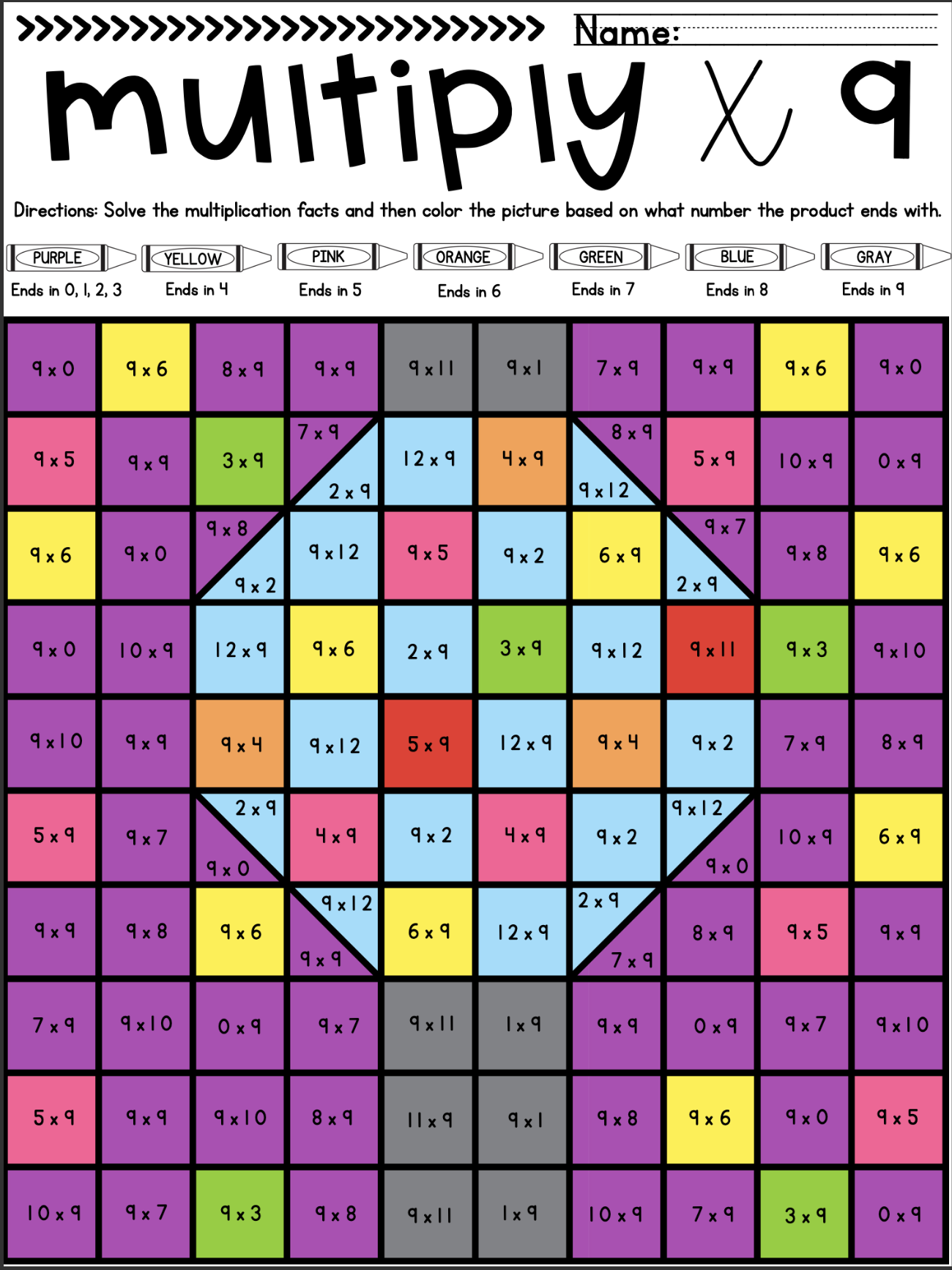 New Years Color By Number Multiplication Fact Practice Worksheets Made By Teachers New Years Color By Number Multiplication Fact Practice Worksheets Made By Teachers