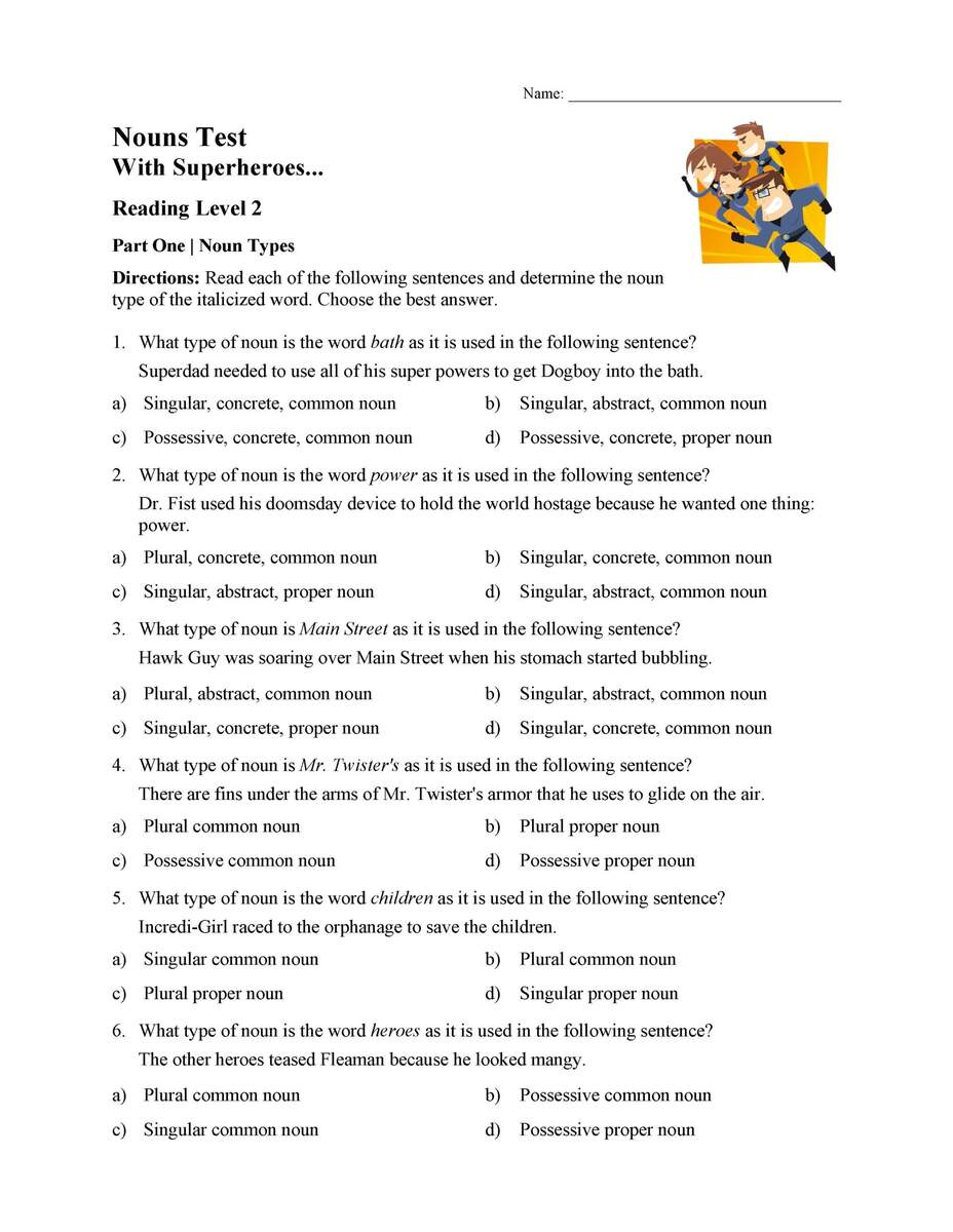 Noun Worksheets Lessons And Tests Parts Of Speech Activities Noun Worksheets Lessons And Tests Parts Of Speech Activities